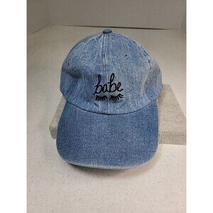 Women's Adjustable Strapback NewHattan Blue Denim Cotton Babe Baseball Cap